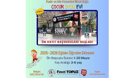 Milas Belediyesi Çocuk Oyun Konutu’na Ön Kayıt Müracaatları Mayıs Ayı’nda Başlayacak