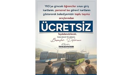 Büyükşehir’den YKS günü fiyatsız ulaşım