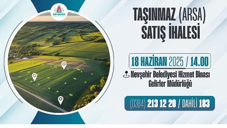 Nevşehir Belediyesi’nden Taşınmaz Satış İhalesi